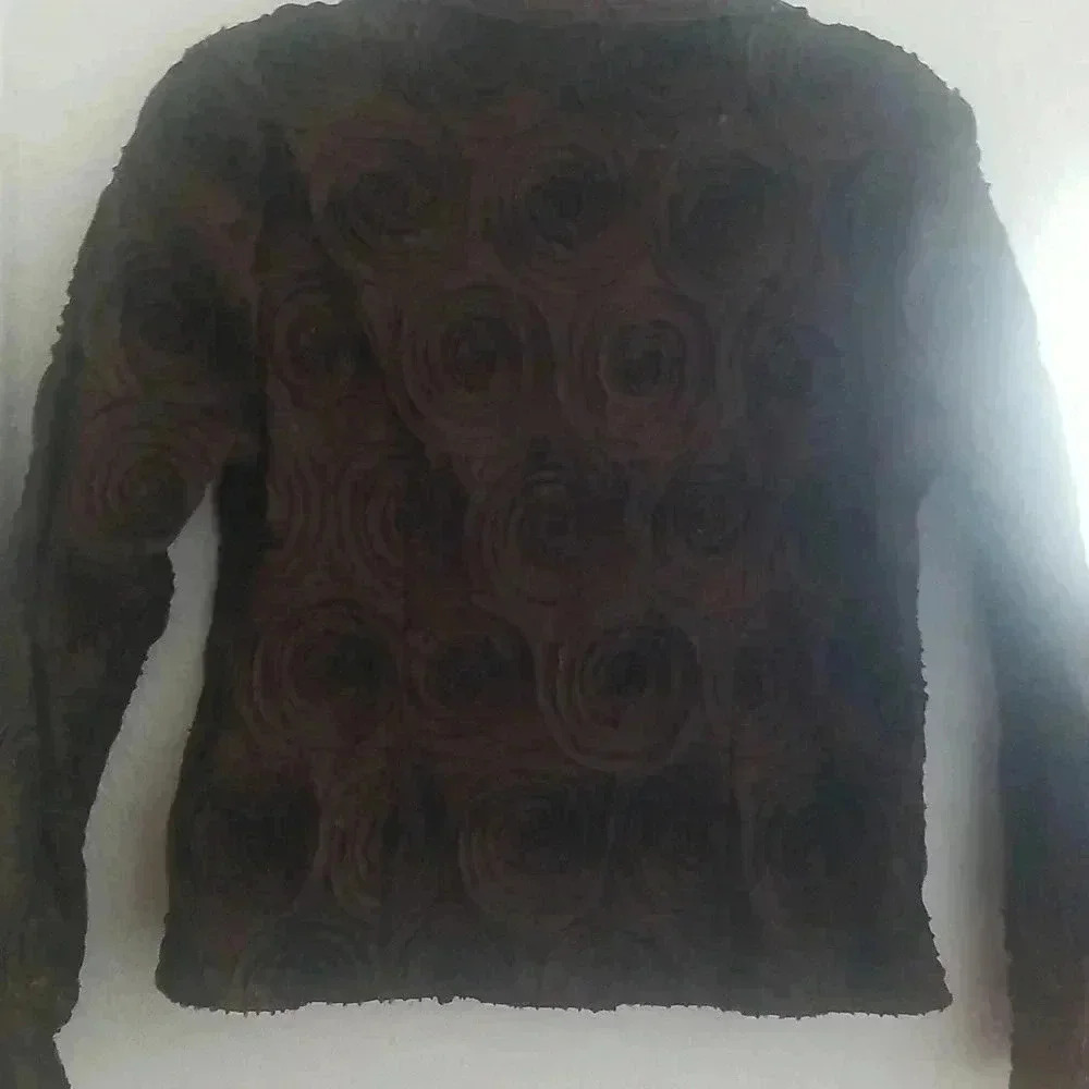 Samuel Dong Brown Rosette Jacket - image 6